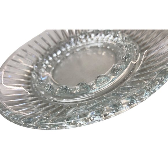 Clear Glass Ribbed Ashtray 20 Slot Textured - Picture 5 of 6